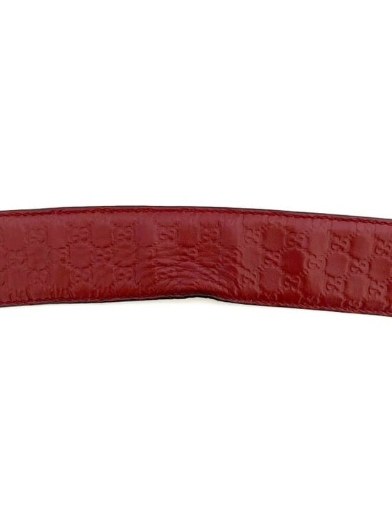 Gucci Belt Red Striped Waist 40 mm Leather main image 7